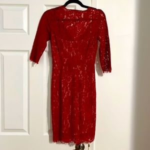 Red Lace Cocktail Dress